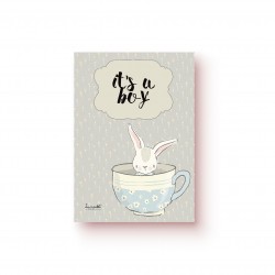 Greeting Card with Envelope | Phrase: "It's a Boy" | High quality cardboard (350 g/m2) in A6 Format