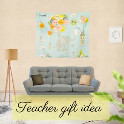 Original Gift Idea for Teachers: Blanket with the Names of the Students, the Teacher, School Year, etc. (100 x 70 cm)